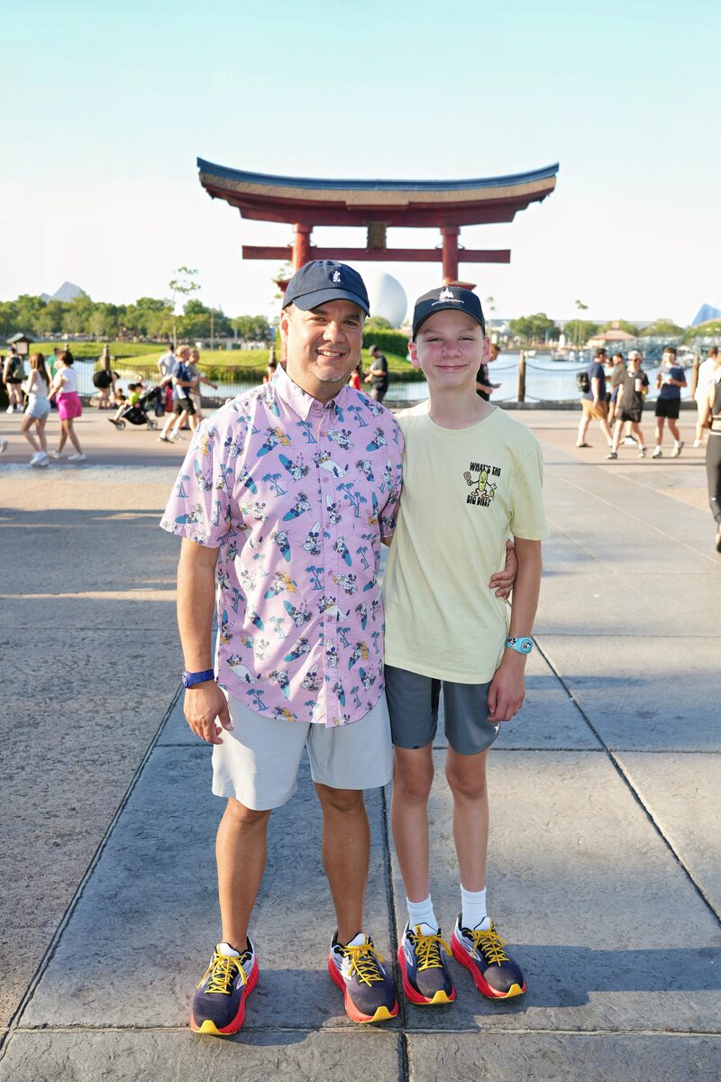 Japan pavilion at Epcot in running shoes