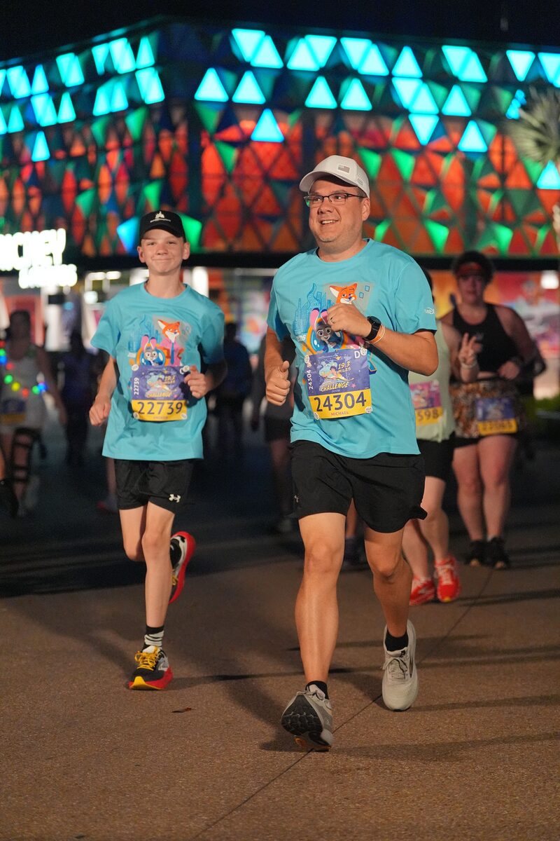 5K course under stained glass at Epcot